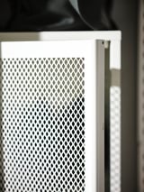 IVAR Cabinet with doors, white mesh, 80x83 cm