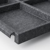 IVAR Shelf, dark grey/felt, 83x50 cm