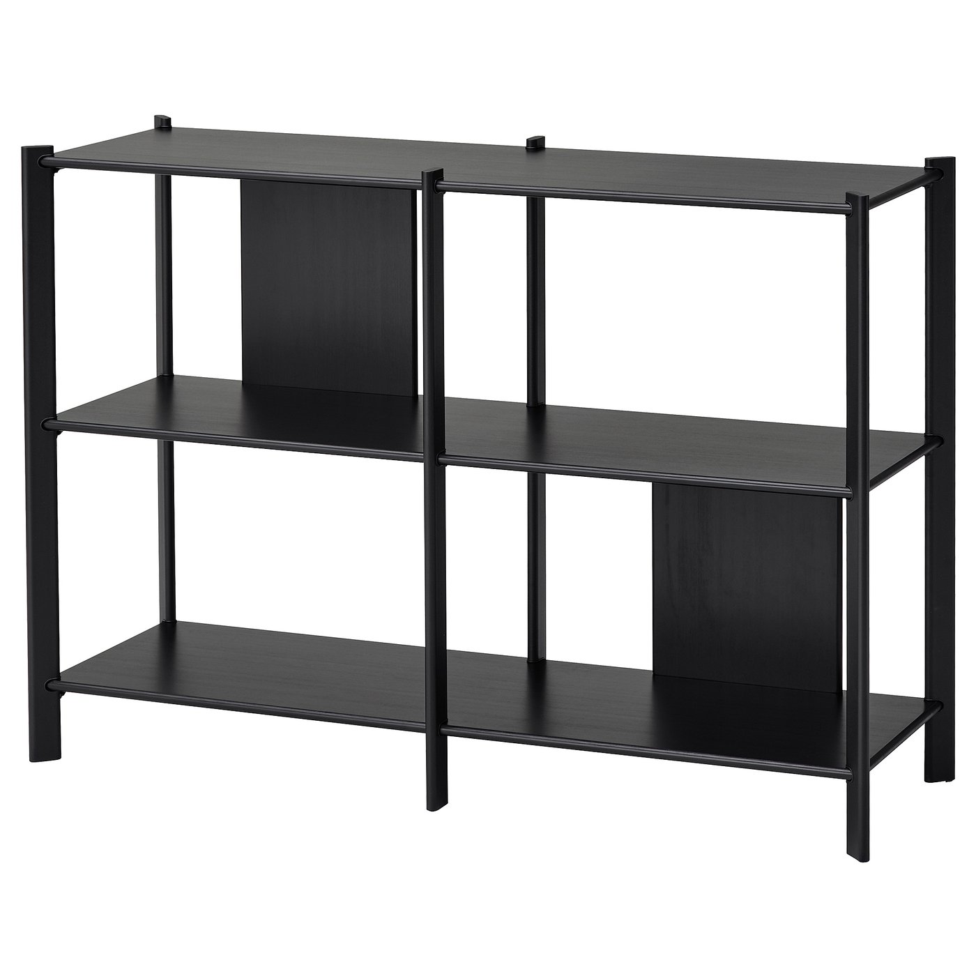JÄTTESTA shelving unit, black, 120x85 cm - IKEA
