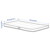 JÄTTETRÖTT Pocket sprung mattress for cot, white, 70x132 cm