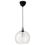 JAKOBSBYN Pendant lamp shade, clear glass, 30 cm