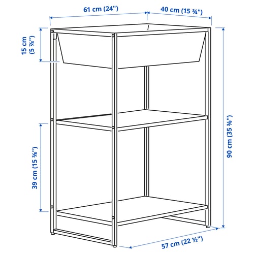 Illustration with measurements for the product: JOSTEIN.