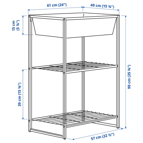 Illustration with measurements for the product: JOSTEIN.