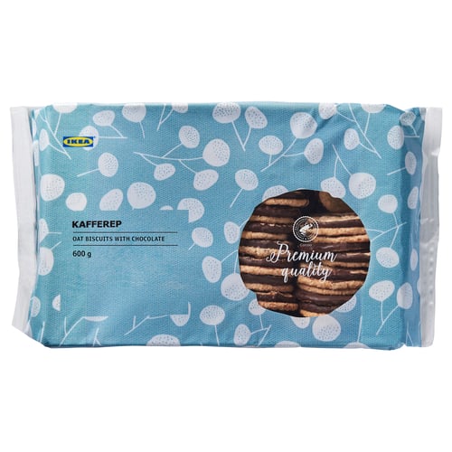 IKEA KAFFEREP oat biscuits with chocolate, 600g, premium quality.