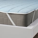 KEJSAROLVON Mattress protector, beige/blue, Twin