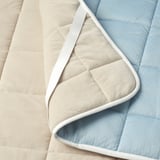 KEJSAROLVON Mattress protector, beige/blue, Twin