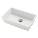 KILSVIKEN Inset sink, 1 bowl, white quartz composite, 72x46 cm