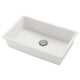 Option: KILSVIKEN Inset sink, 1 bowl, white quartz composite, 72x46 cm
