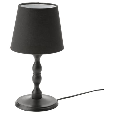 KINNAHULT Table lamp, black ash/black, 37 cm