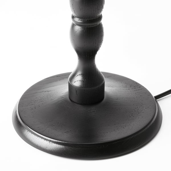 KINNAHULT Table lamp, black ash/black, 37 cm