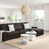 KIVIK 4-seat sofa, with chaise longue/Grann/Bomstad dark brown