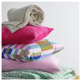 KLIBBKORSÖRT Cushion cover, white/multicolour, 50x50 cm