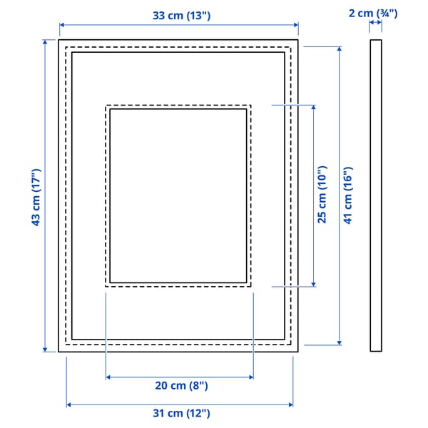 KNOPPÄNG Frame, white, 31x41 cm
