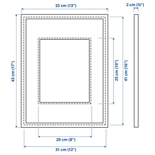 Illustration with measurements for the product: KNOPPÄNG.
