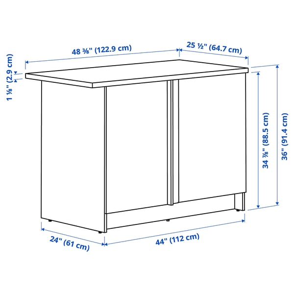KNOXHULT Corner base cabinet, oak effect, 112x61x91 cm