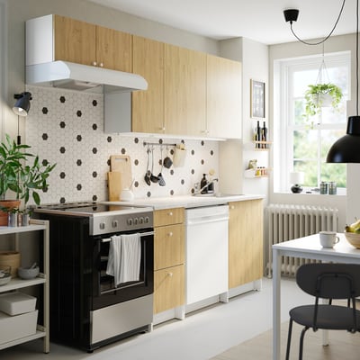 KNOXHULT Kitchen, oak effect, 236x61x224 cm