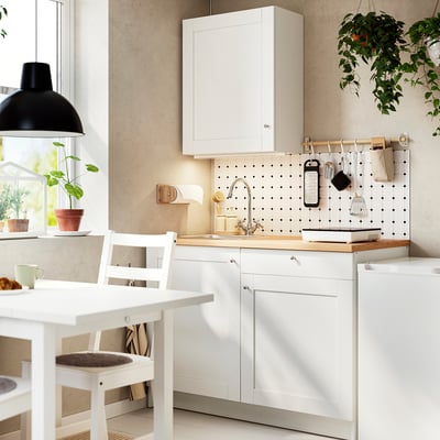 KNOXHULT Kitchen, white frame, 121.9x61.0x223.5 cm