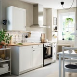 KNOXHULT Kitchen, white frame, 236.2x61.0x223.5 cm