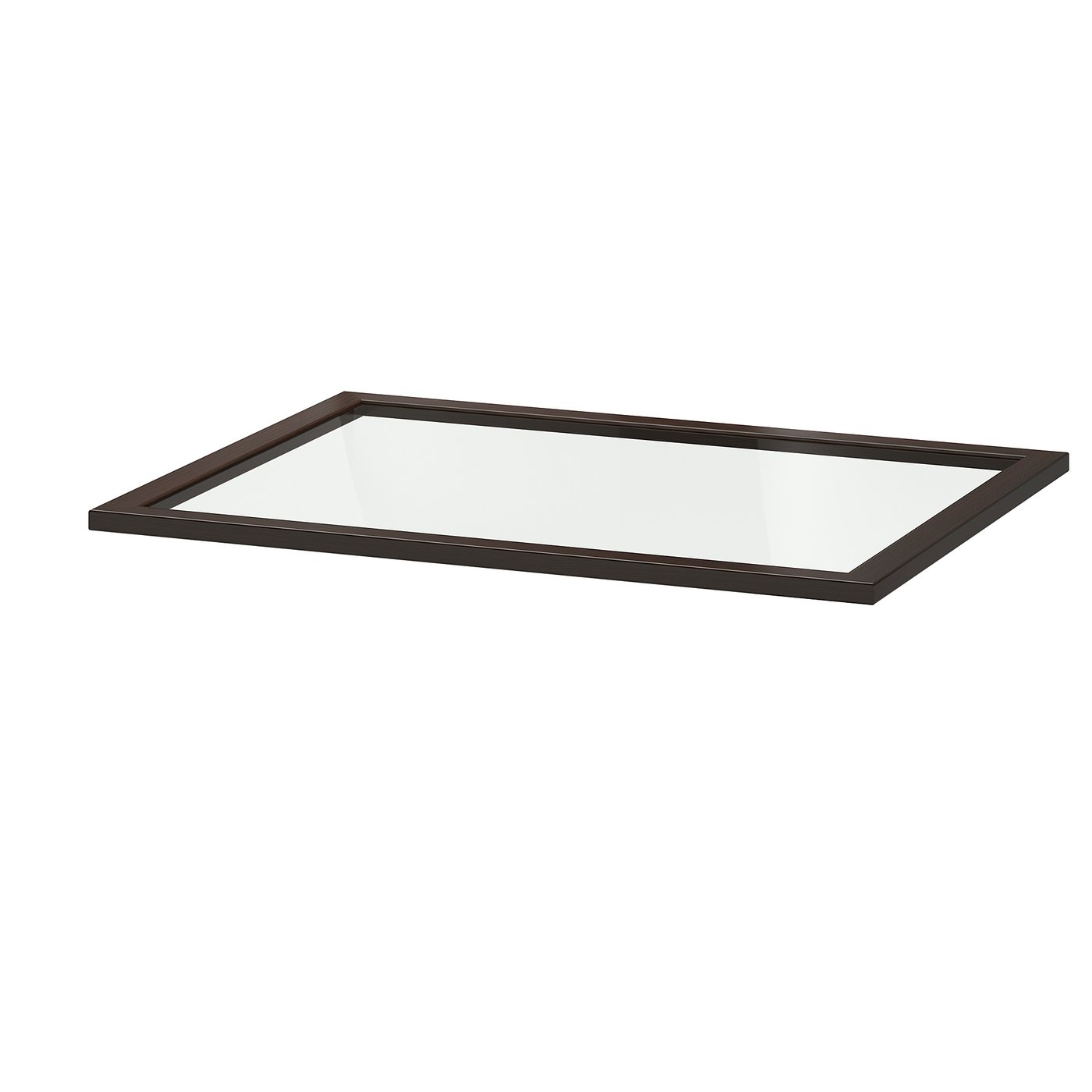 KOMPLEMENT Glass shelf, blackbrown, 75x58 cm IKEA