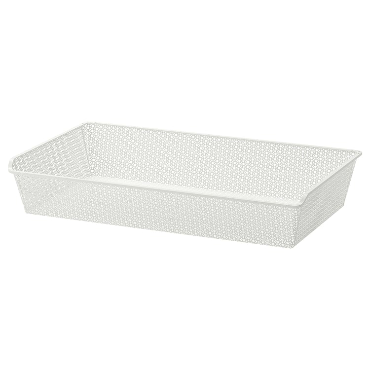 KOMPLEMENT metal basket, patterned/white, 100x58 cm IKEA