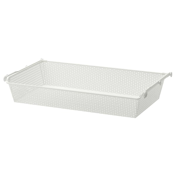 KOMPLEMENT Metal basket with pull-out rail, white, 100x58 cm
