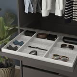 KOMPLEMENT Pull-out tray with insert, dark grey/light grey, 75x58 cm