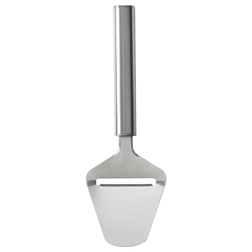 KONCIS silver cheese slicer, sleek design, stainless steel blade and handle, dishwasher safe.