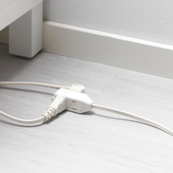 KOPPLA Extension cord, unearthed white, 3.6 m
