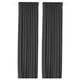 KORGMOTT Block-out curtains, 1 pair, dark grey/with heading tape, 145x250 cm