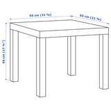 LACK Side table, white stained oak effect, 55x55 cm