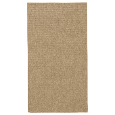 LÄTTBETONG Runner, flatwoven, beige/light brown, 80x150 cm