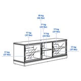 LANESUND TV storage combination, grey-brown, 322x47x81 cm