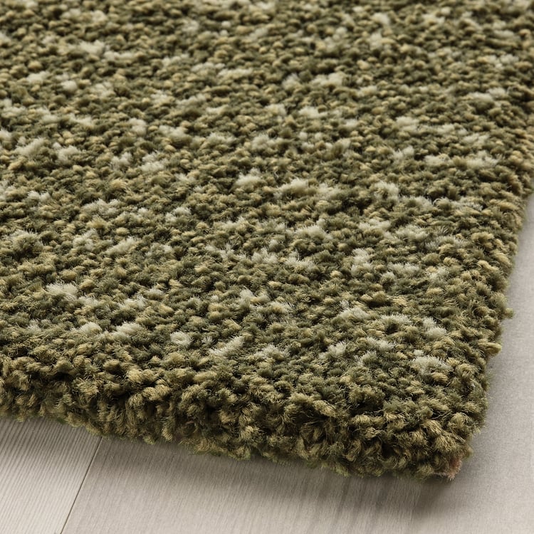 LANGSTED Rug, low pile, dark green, 60x90 cm IKEA