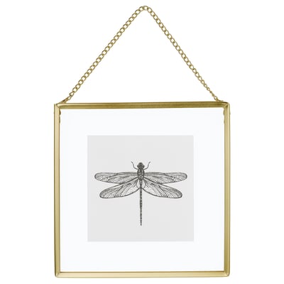 LERBODA Frame, gold-colour, 16x16 cm