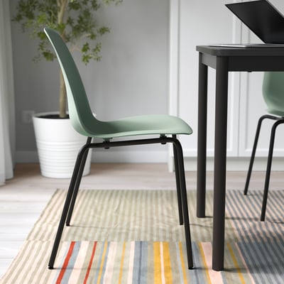 LIDÅS Chair, green/Sefast black