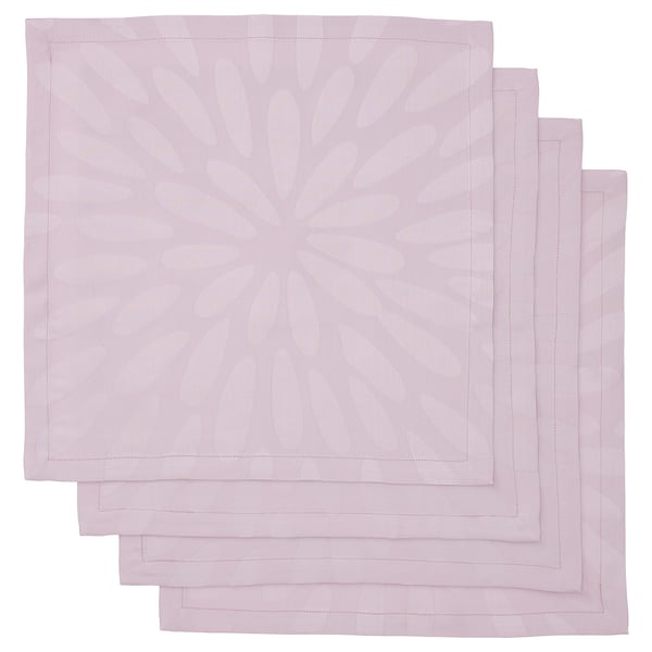 LIGUSTER Napkin, patterned pale lilac, 40x40 cm