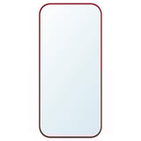 LINDBYN Mirror, red, 28x60 cm