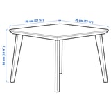 LISABO Coffee table, ash veneer, 70x70 cm