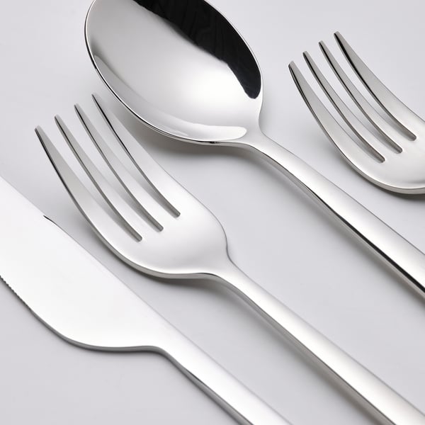 LÖFTESRIK 20-piece cutlery set, stainless steel