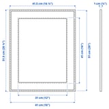 LOMVIKEN Frame, black, 41x51 cm