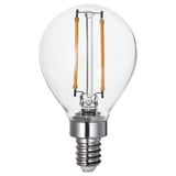 LUNNOM LED bulb E12 135 lumen, globe clear, 45 mm