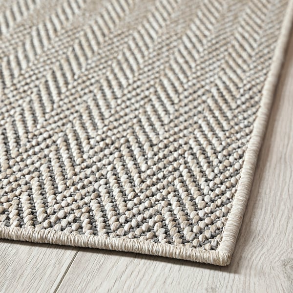 LYDERSHOLM Rug flatwoven, in/outdoor, beige, 160x230 cm