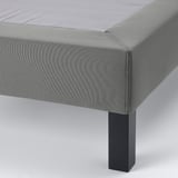 LYNGÖR Slatted mattress base with legs, dark grey, Full