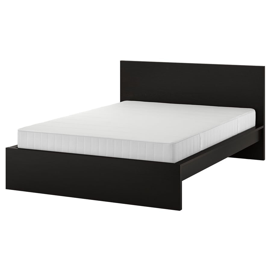 MALM bed frame with mattress, blackbrown/Vesteröy medium firm, Full IKEA