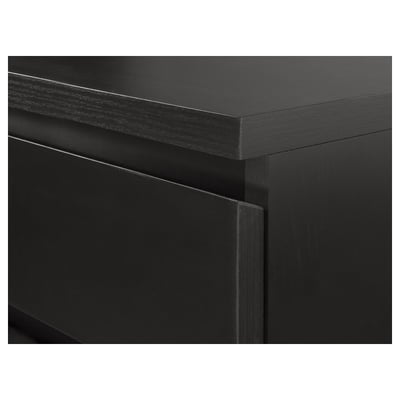 MALM Drawer unit on castors, black-brown, 42x59 cm