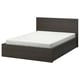 MALM Ottoman bed, dark brown veneer, Full
