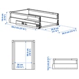MAXIMERA Drawer, medium, white, 38x61 cm