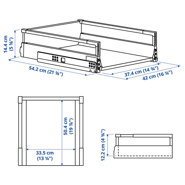 MAXIMERA Drawer, medium, white, 46x61 cm
