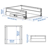 MAXIMERA Drawer, medium, white, 46x61 cm
