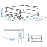 MAXIMERA Drawer, medium, white, 61x38 cm